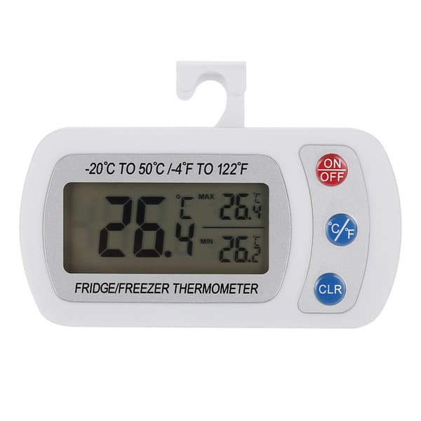 Stor LCD Digital Termometer för Kylskåp Frys med Justerbart Stativ Hängare