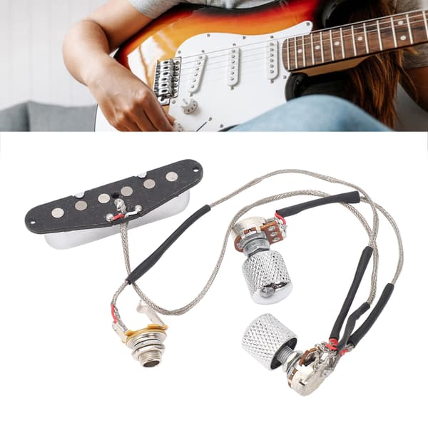GMA23 Förkopplad Gitarrhalsmikrofon Magnet 1T1V Elgitarrpickup med 250K Potentiometer 6.35 Utgångsjack för TL