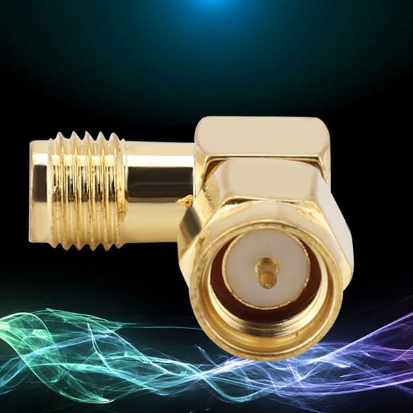5 STK SMA Han til SMA Hun Retvinklet 50 OHM Stik til DAB Antenne Adapter