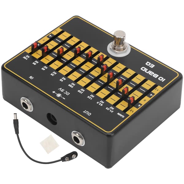 Guitar Effects 10-bånds Slider Equalizer Modulation Harmonisk Elektrisk Guitar Tilbehør