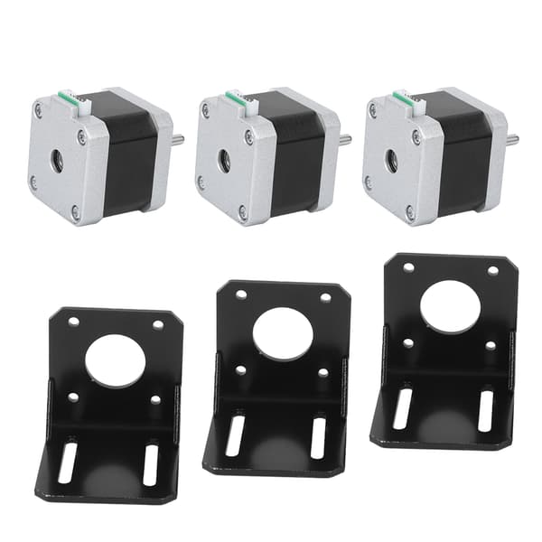 Stepper Motor Rustfrit Stål 4-leder Bipolar 3D Printer Tilbehør 40mm 42BYGHW609 12V
