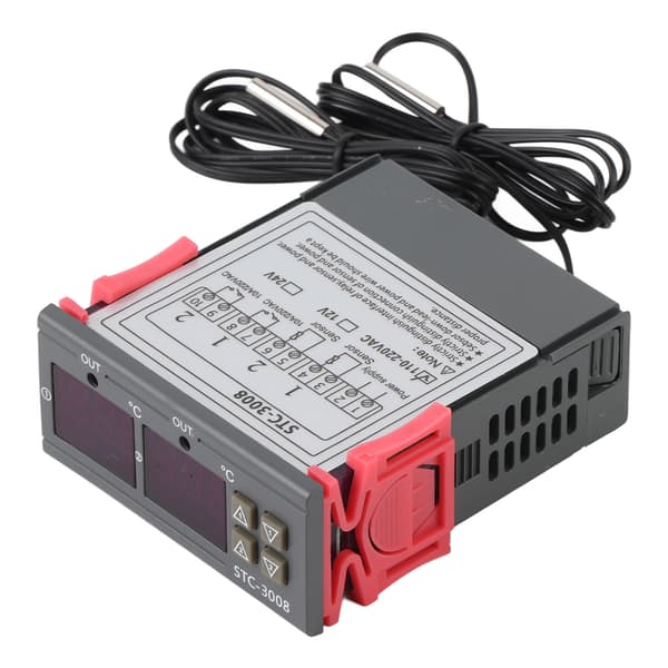 Dobbelt display dobbelt probe termostat controller, 110-220VAC