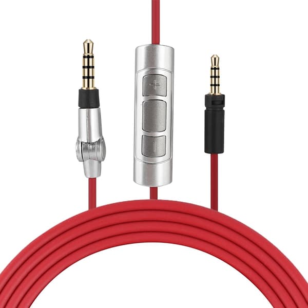 Høretelefonkabel til Sennheiser Momentum Erstatningslydkabel til Android iPhone (Rød)