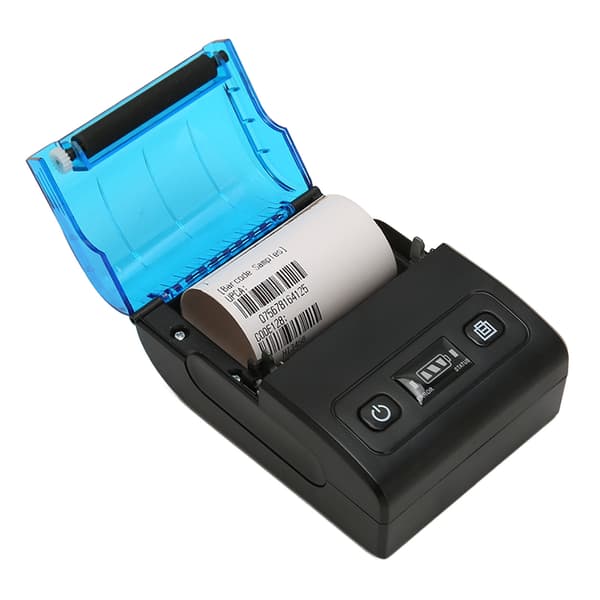 Bærbar termisk printer Multifunktionel Bluetooth 4.0 58 mm mini termisk kvitteringsprinter til butiksrestaurantvirksomhed EU-stik