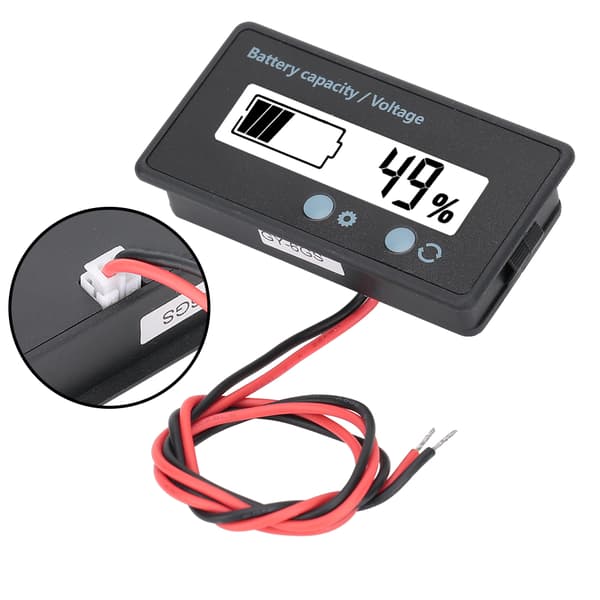 GY-6GS PCB HTN Vattentät Batterikapacitetsmätare LCD-display 12-84V Vit