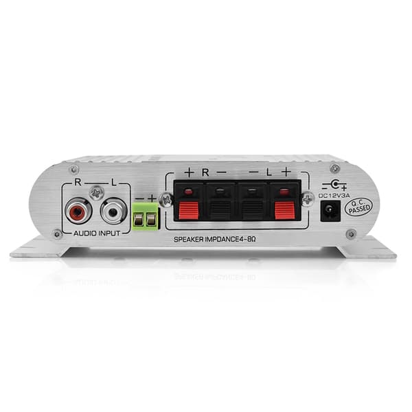 Mini HiFi 2.1 Stereo Bas Auto Bil Hjem Audio Effektforstærker Digital Forstærker Sølv