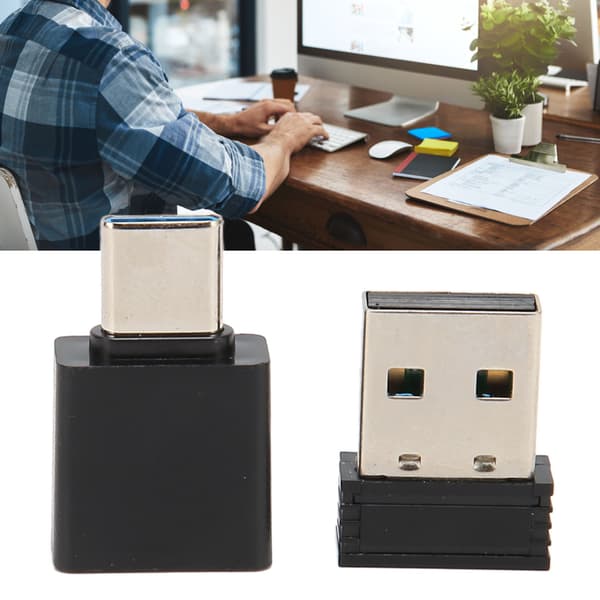Mini Mouse Jiggler, uopdagelig, automatisk, driverfri musebevæger, USB-portbevæger, vrikker til computer, sort