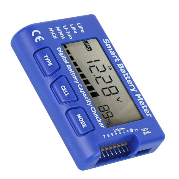 5-i-1 Smart Batteritestare LCD-display Kapacitetskontroll, Digital Voltmeter