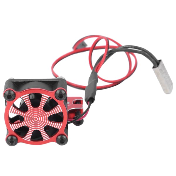 RC Modelbil Motor Køleventilator Køleplade med Termisk Sensor til 540 550 3650 3660Rød