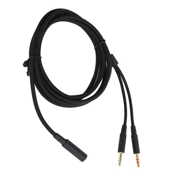 2-i-1-adapter hörlursljudkabel passar för Kingston HyperX Cloud Stinger/Cloud Mix/Cloud Alpha