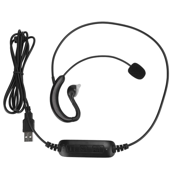 Öronkrok Headset USB Hörlurar Dator Notebook Tillbehör för Skype / QQ / MSN