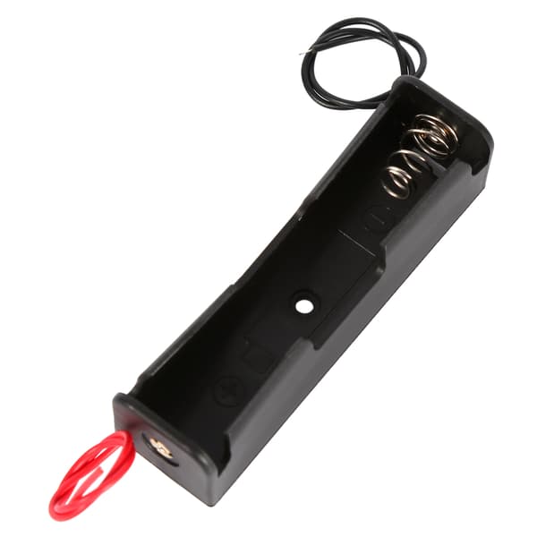 5 stk. batteriholder i plast til 1x 18650 batteri med ledninger