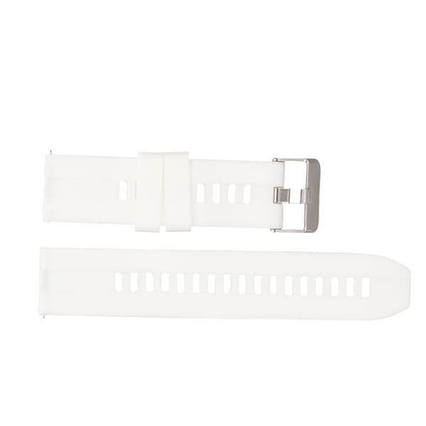 Klockarmband 22mm Universal Quick Release Silikontillbehör för Realme Watch 2 Vit