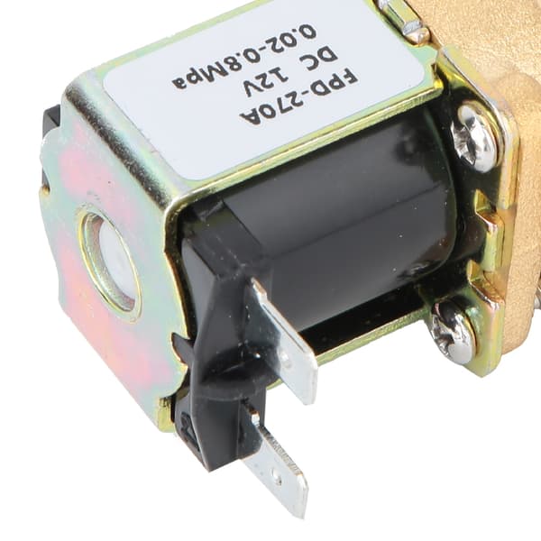G1/2\" NC Elektrisk magnetventil i mässing Vatteninlopp DC12V, 2-pack för akvarium