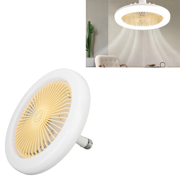 30W Lysventilator 9.8in Lille Aromaterapi Støjsvag Loftventilator Lys E27 LED Ventilatorlys 86‑265V