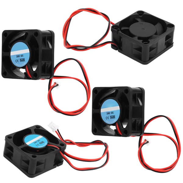 4-pak 24V 4020 blæser til 3D-printer, oliebærende køler, 40x20mm