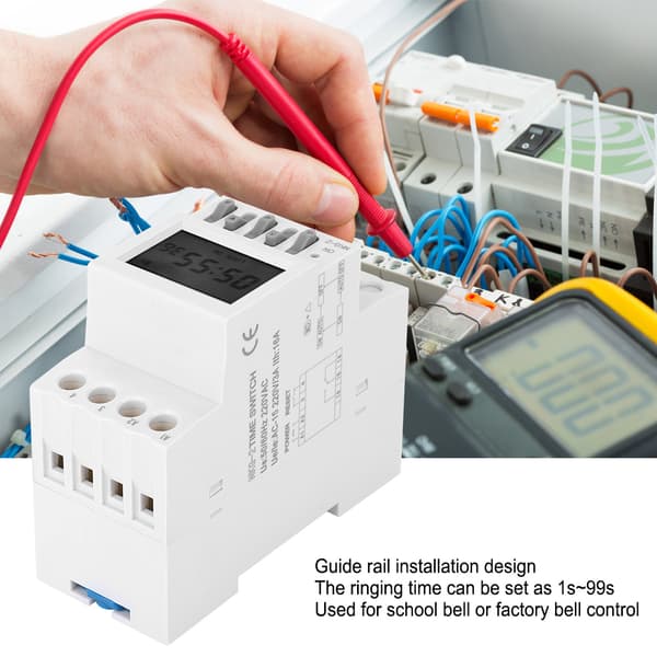 Tidskontrollbrytare Guide Rail Typ Skolfabrik Ringklocka Relä AC220V 3A