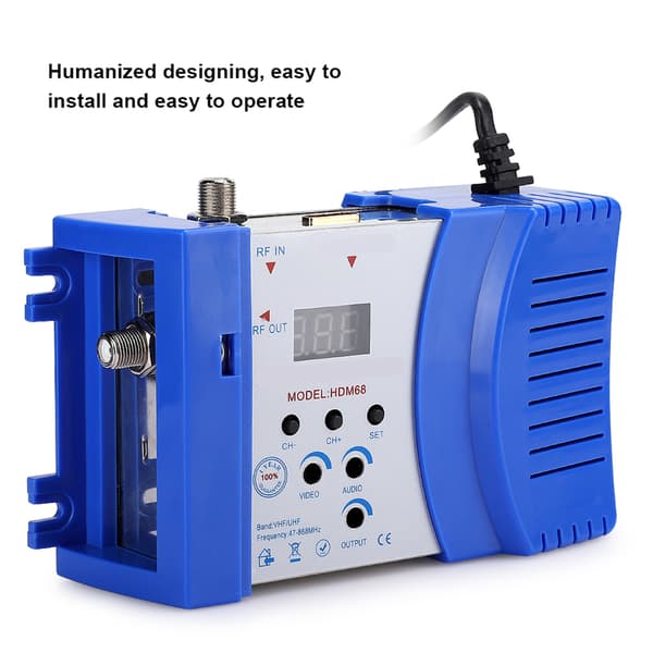 HD Modulator HDM68 Analog High Definition Multimedia Interface RF VHF / UHF Frekvens Computertilbehør EU-stik 100-240V