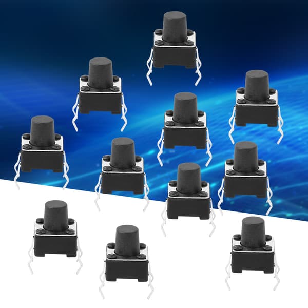 100 kpl kosketuspainikkeita 6x6x7mm Mini Momentary Micro PCB-kiinnitys