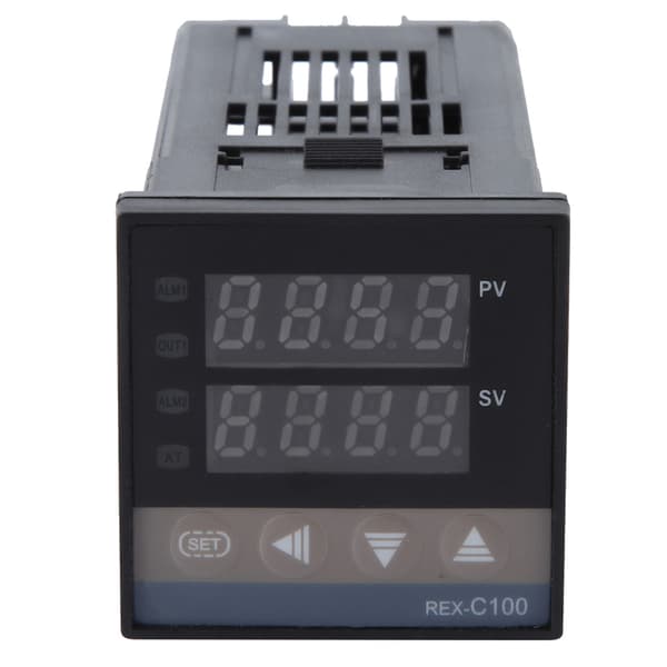 Digital PID temperaturregulator kit 110-240V 0-400°C, 40A solid state relä, 1M K-typ termoelementprob