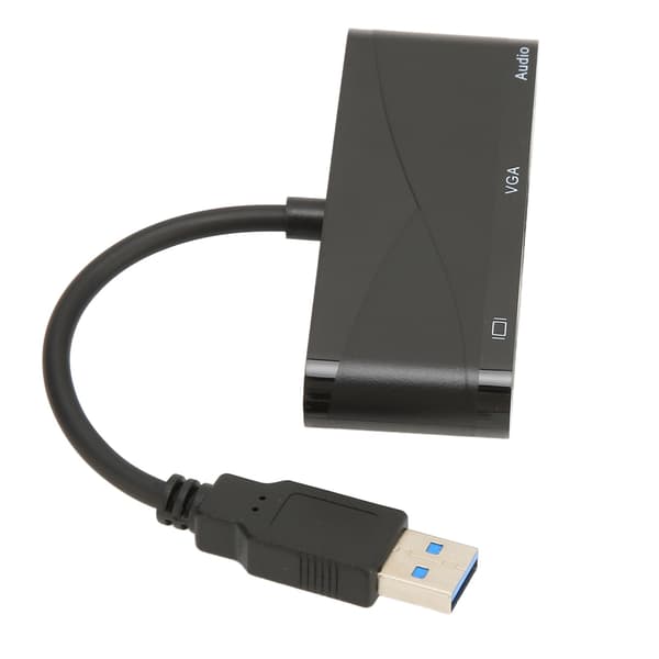 USB-HD Multimedia Interface 2-in-1 musta 1080P 60HZ 5Gbps USB 3.0-VGA-sovitin kokousviihteeseen