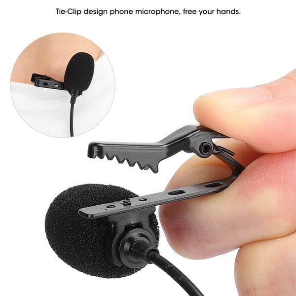 Små mikrofoner slipsclips lommetelefon minioptagelse mobiltelefonmikrofon
