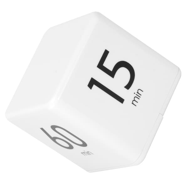 Tyngdekraftssensor terningtimer med LED-display, tidsstyring til hjemmekøkken, skolekontor, 15/20/30/60 minutters nedtælling