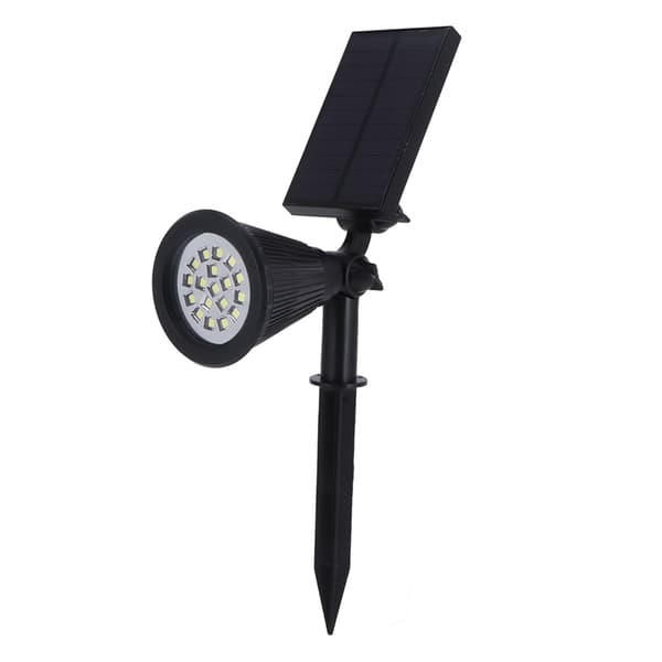 Solar LED-spotlights med 18 chips til udendørs havepark, spydlamper, hvid