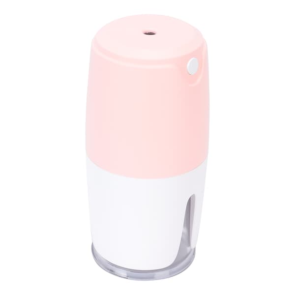 Luftfuktare USB Stor Kapacitet Tyst Liten Aromaterapi Atomizer för Bil Skrivbord Sovrum Kontor (Rosa Vit)
