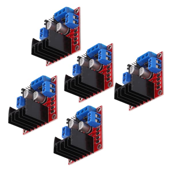 5 stk. L298N Dual H-Bridge Stepper Motor Driver Controller Board Modul