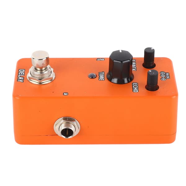 Elgitarr Effektpedal Enkel Block Mini Modulationsförstärkarsimulering Pedal Orange Delay