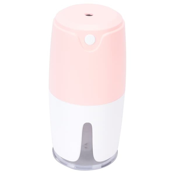 Luftfuktare USB Stor Kapacitet Tyst Liten Aromaterapi Atomizer för Bil Skrivbord Sovrum Kontor (Rosa Vit)