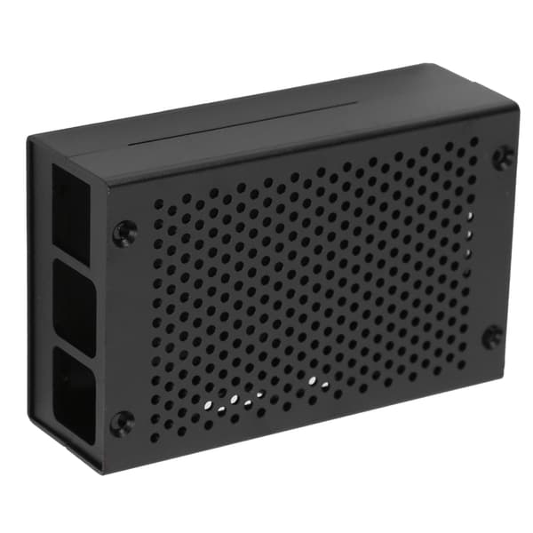 Beskyttelsesetui til Raspberry Pi 3 Hus Kabinet Aluminiumlegering med Køleventilator