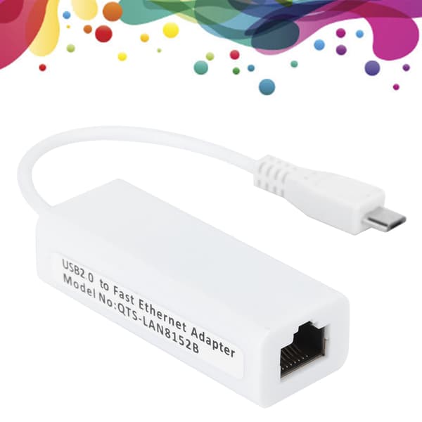 Nätverkskortsadapter Micro USB till RJ45 Ethernet-port för Raspberry Pi Zero 1.3/W moderkort