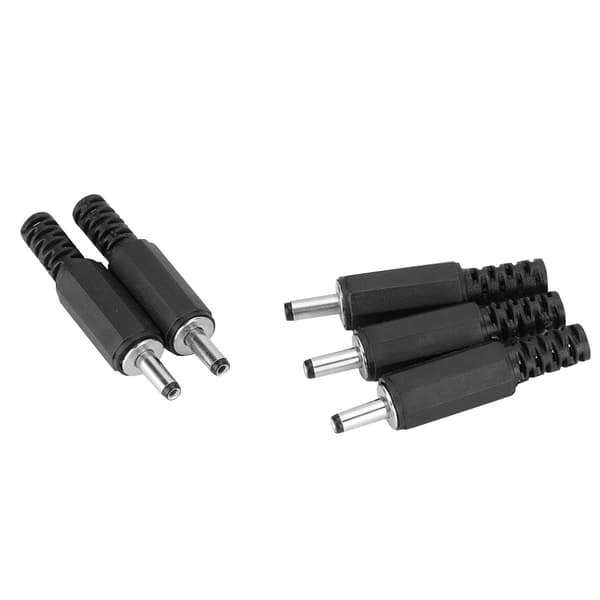 5 stk. 1,3 mm x 3,5 mm han DC-strømstik Jack koaksialstikadapter
