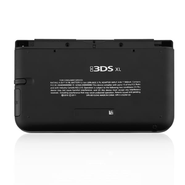 Komplet udskiftningssæt til fuld husdæksel til Nintendo 3DS XL Sort