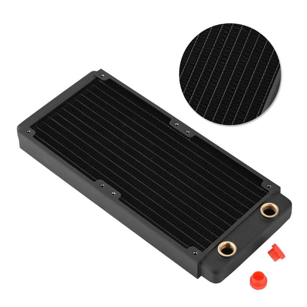 Kobber Radiator Køleplade Computer Vandkøling Væske Varmeveksler (240mm)