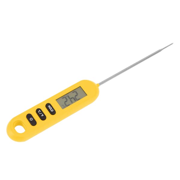 Köttmatstermometer Omedelbar Avläsning Termometer Digital Matlagning Kök Grilltermometer Med Lång Sond Orange