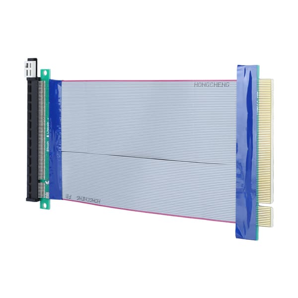 19CM PCI-E Riser-kortförlängare PCI-E 16X Mjuk Platt Förlängningskabel