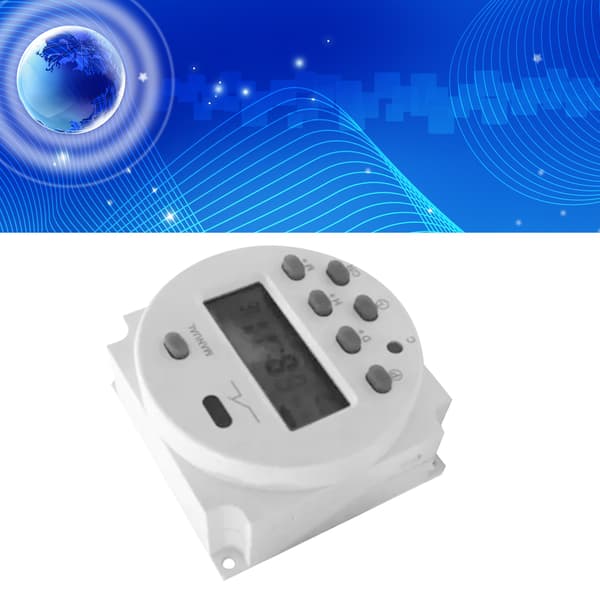 Digital Timer Mikrocomputer Tidsstyringskontakt LCD-skærm CN101A DC12V 4 Kabler