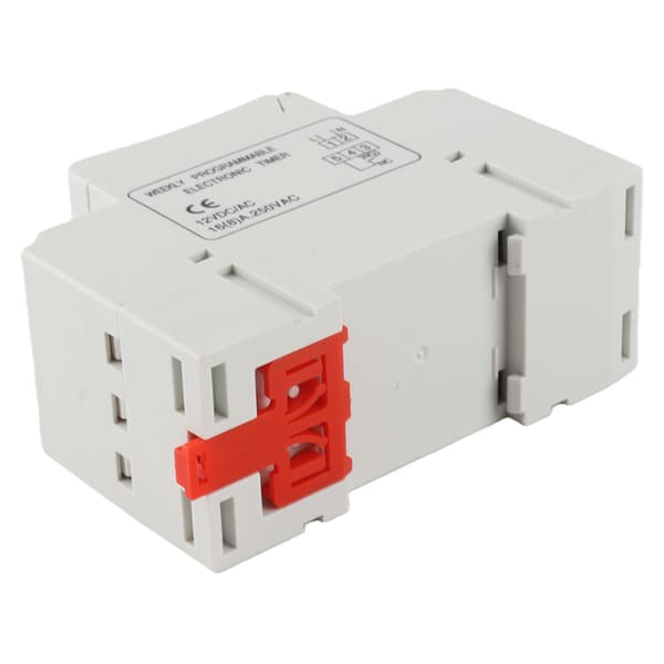 12V DC Timerkontakt ABS-skal LCD Genopladelig Strømtimer til Enheder