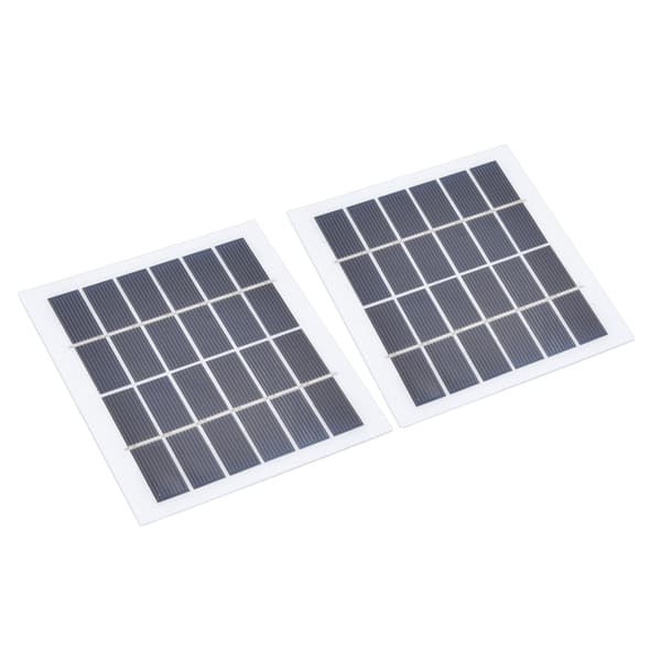 2-pack 2W 6V Mini Solpaneler, Högeffektiva Små Solceller för Hemmabelysningssystem
