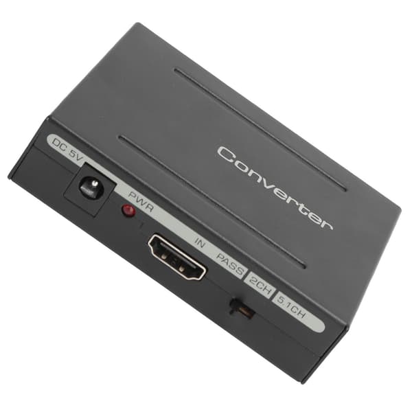 Audio Extractor Converter HighDefinition Multimedia Interface til AUDIO+ SPDIF+ R/L (Sort)