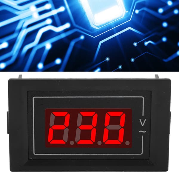AC Displaymätare Digital Spänningsmonitor Liten Panel 1 Fas Voltmeter Multimeter AC60‑500V