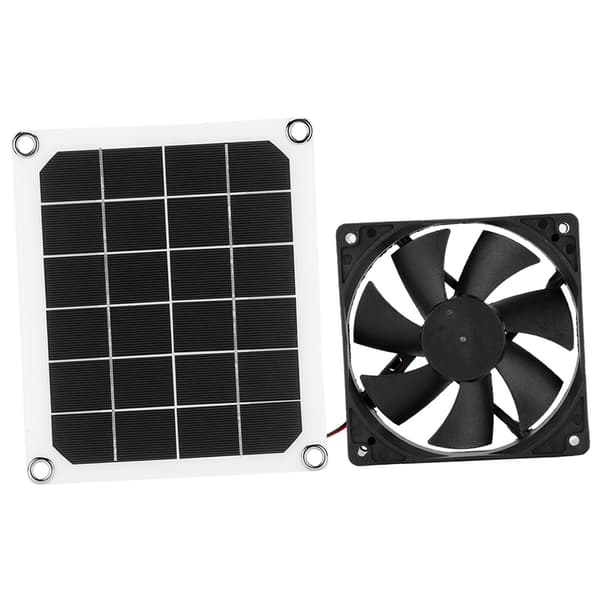 6V 10W Udendørs Solcellepanel Udsugningsventilator USB-opladning til Drivhus Hønsehus