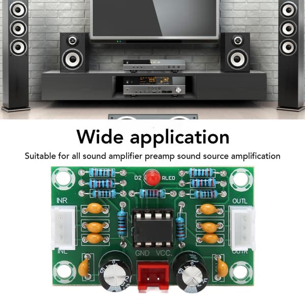 5 st Ljud Operationsförstärkarkort 5x Bred Spänning NE5532 Förstärkare Frontpanel Digital Tonkort