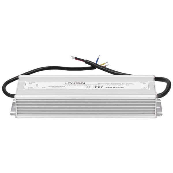 LED-drivrutin 200W Vattentät Transformator 24V DC Strömförsörjning för Utomhusbelysning