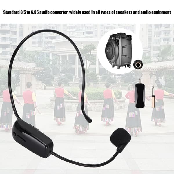 UHF Trådlöst Mikrofonheadset Trådlös Mikrofon Mic för Undervisning Möten Turistguide