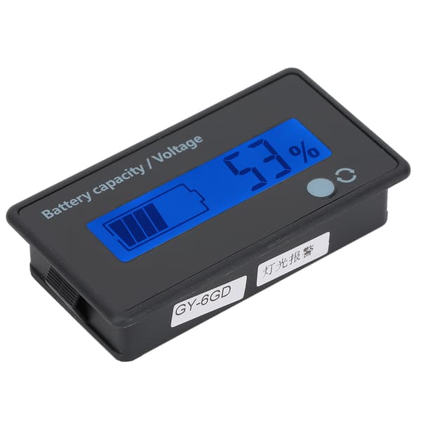 GY-6GD PCB HTN Batterikapacitetsmonitorindikator LCD-display med blinkende alarm 12-84V Blå