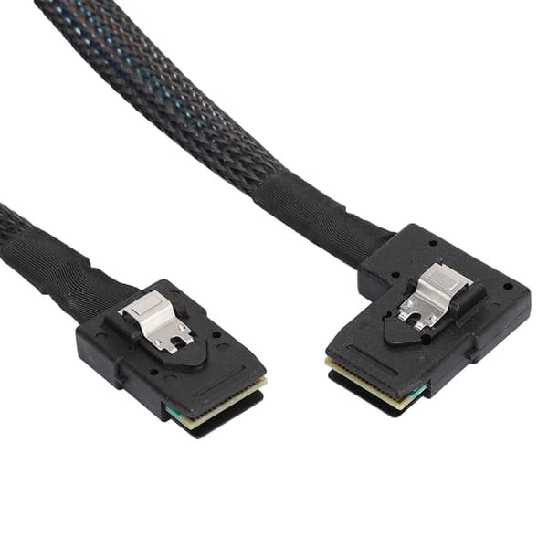 MINI SAS 36P 0,8 meter formsprutning SFF-8087 höger vinkel till SFF8087 hårddisklina